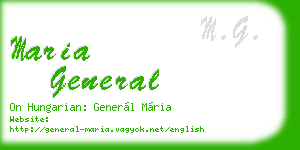maria general business card
