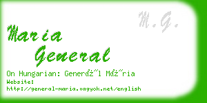 maria general business card